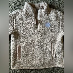 Ivory Ella quarter zip light pink Sherpa